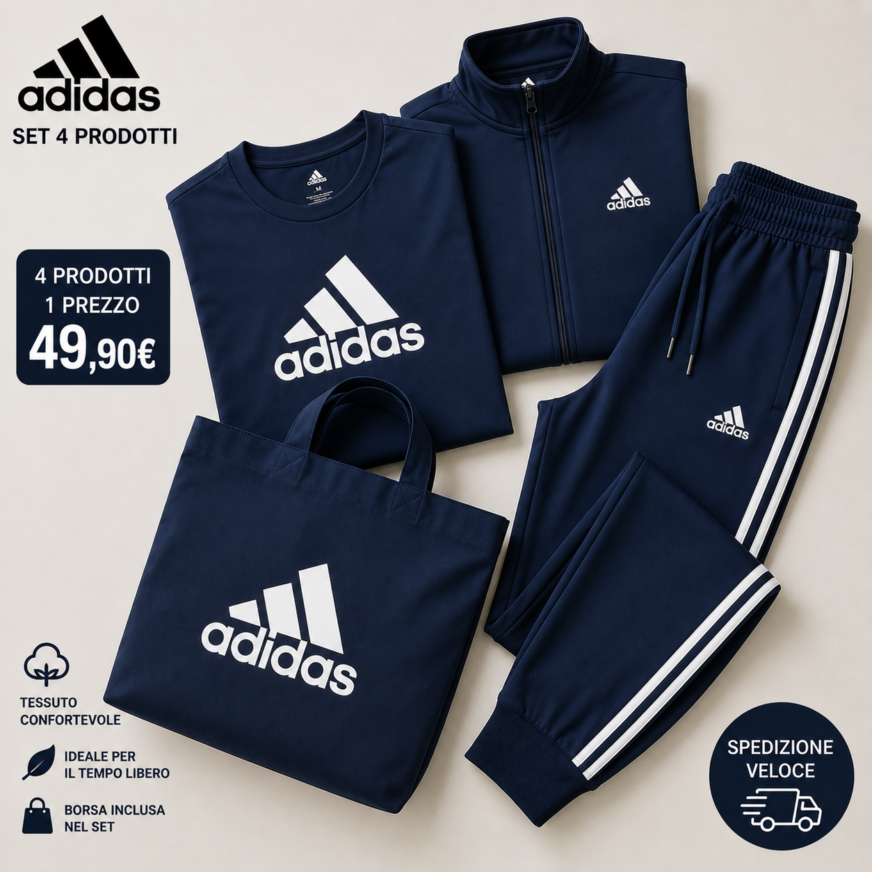 OFFERTA FUORI TUTTO - SET AD 4 PEZZI AL PREZZO DI 1